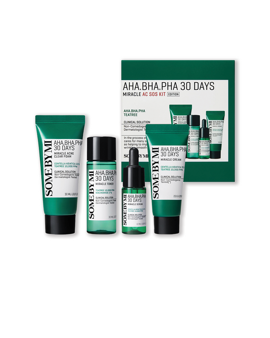AHA, BHA, PHA 30 Days Miracle AC SOS Kit 4pcs - Some By Mi
