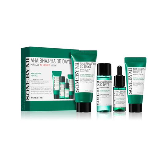 AHA, BHA, PHA 30 Days Miracle AC SOS Kit 4pcs - Some By Mi