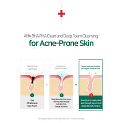 AHA BHA PHA 30 Days Miracle Acne Clear Foam 100ml - SOME BY MI