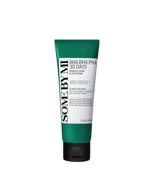 AHA BHA PHA 30 Days Miracle Acne Clear Foam 100ml - SOME BY MI