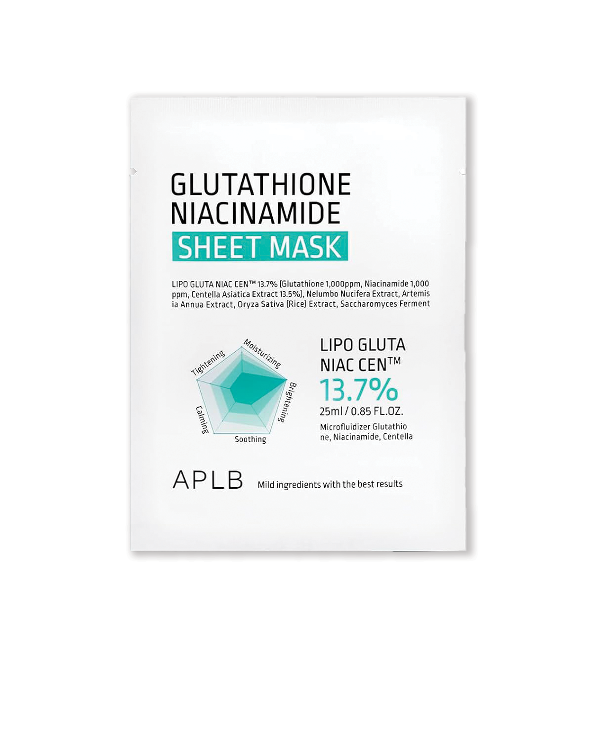 Glutathione Niacinamide Sheet Mask Set (10 Sheets) - APLB