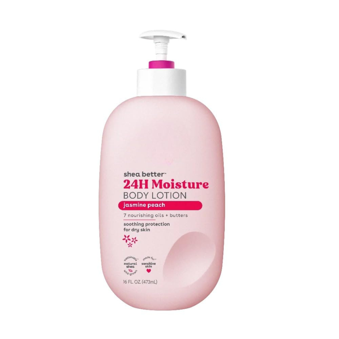Eos Shea Better Strawberry Jasmine Peach cashmere Body Lotion